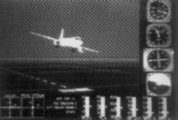 Frame from a computer simulation showing selected data recovered from the FDR