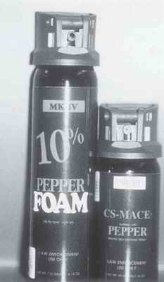 Pepper Foam. More examples of individual spray containers containing crowd-control agents. - from A Physicians Guide to Clinical Forensic Medicine, 2nd edition. Includes eBook/PDA on CD-ROM. Edited by Margaret M Stark