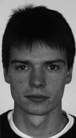 Figure 3: (a) Male, 6 months, (b) 4 years old, and (c) 24 years with characteristic eye brows and lip contours remaining from early childhood to adolescence
