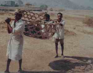 Figure 1. Bamboo Basket - If a victim is bitten by a scorpion during night hours or in a relatively inaccessible area such as a jungle, this is the only way, the  victim can be carried.